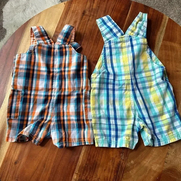 Baby Boy Size 6M‎ Plaid Shortall Bundle - Picture 6 of 6